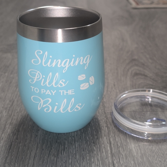 Slinging Pills Pay the Bills Engraved Insulated Stemless Stainless Steel Tumbler - Picture 13 of 16
